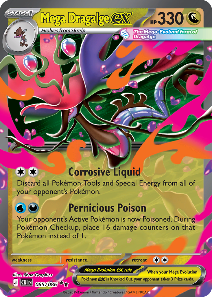 Pokemon TCG Mega Dragalge ex 065/086 - Chaos Rising