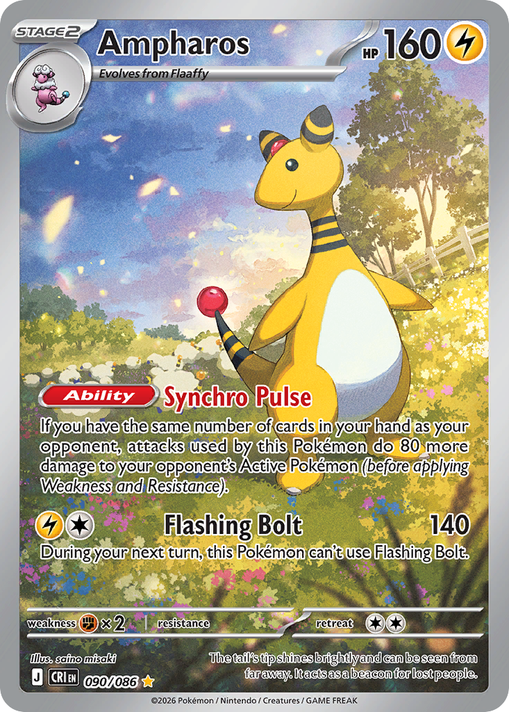 Pokemon TCG Ampharos 090/086 - Chaos Rising