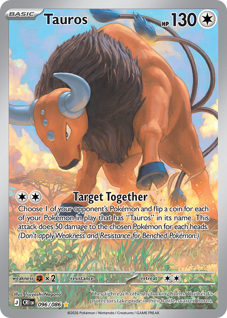 Pokemon TCG Tauros 096/086 - Chaos Rising