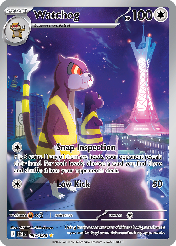 Pokemon TCG Watchog 097/086 - Chaos Rising