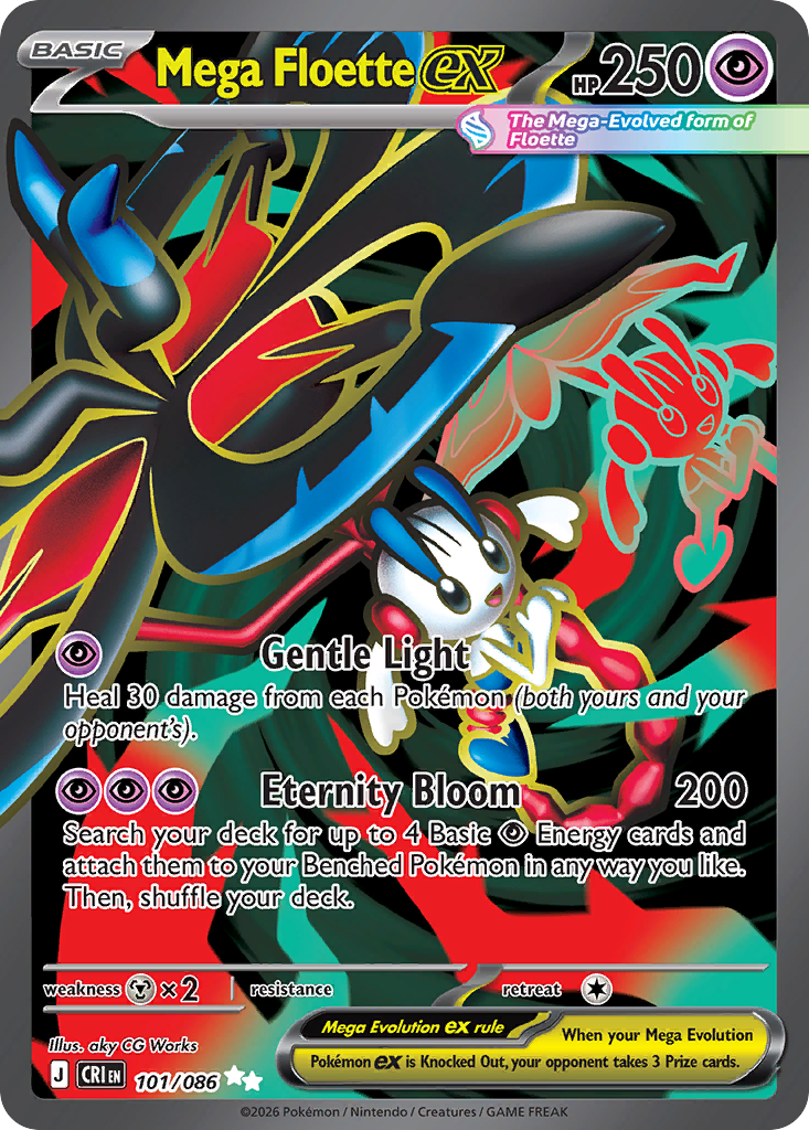 Pokemon TCG Mega Floette ex 101/086 - Chaos Rising