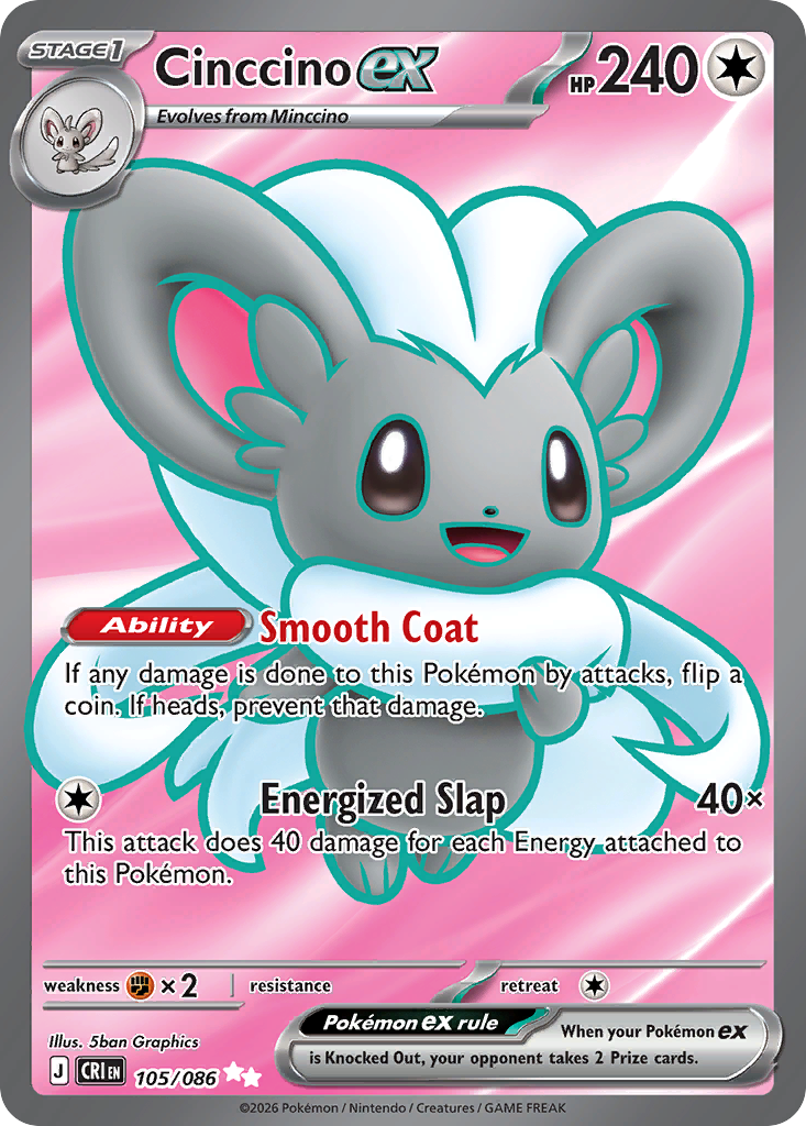 Pokemon TCG Cinccino ex 105/086 - Chaos Rising