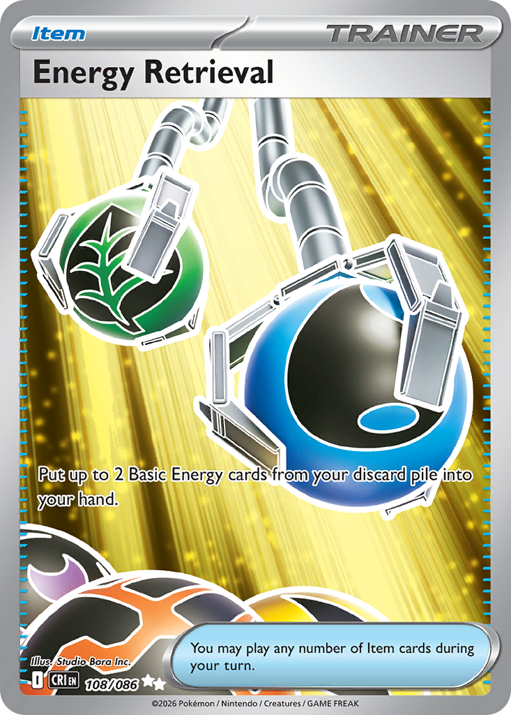 Pokemon TCG Energy Retrieval 108/086 - Chaos Rising