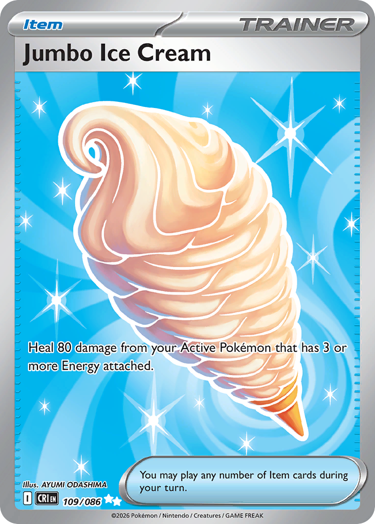 Pokemon TCG Jumbo Ice Cream 109/086 - Chaos Rising