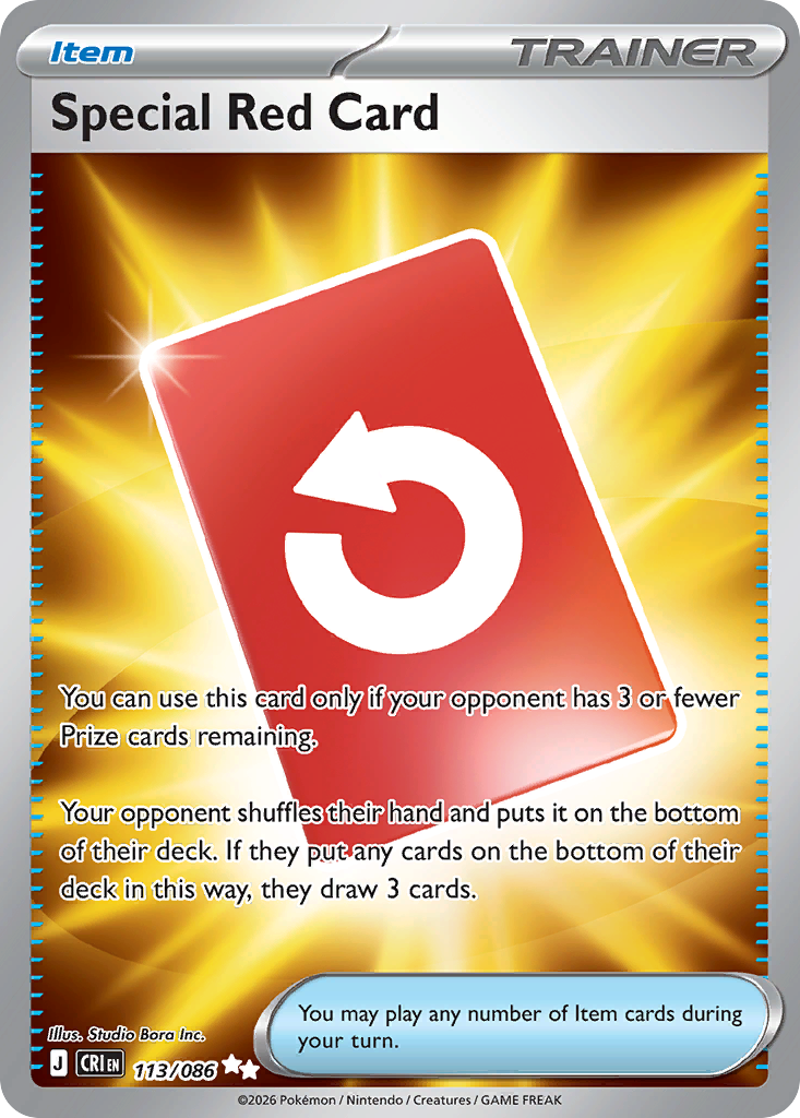 Pokemon TCG Special Red Card 113/086 - Chaos Rising