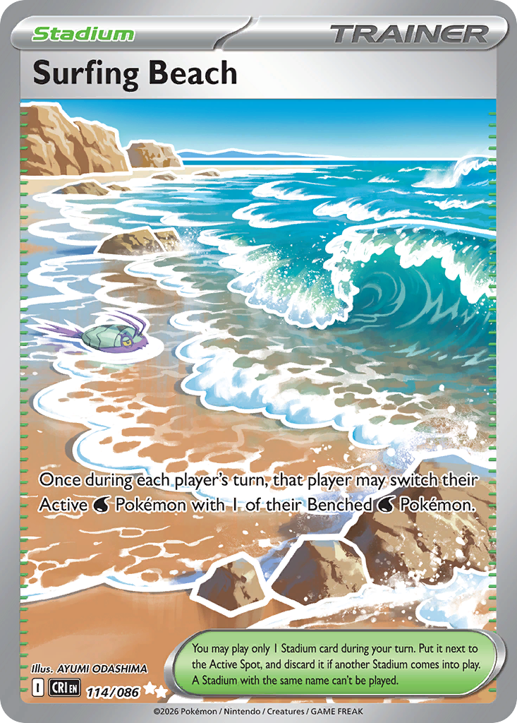 Pokemon TCG Surfing Beach 114/086 - Chaos Rising