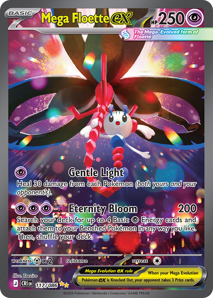 Pokemon TCG Mega Floette ex 117/086 - Chaos Rising
