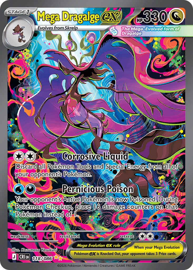 Pokemon TCG Mega Dragalge ex 118/086 - Chaos Rising