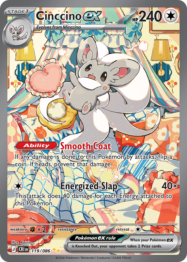 Pokemon TCG Cinccino ex 119/086 - Chaos Rising