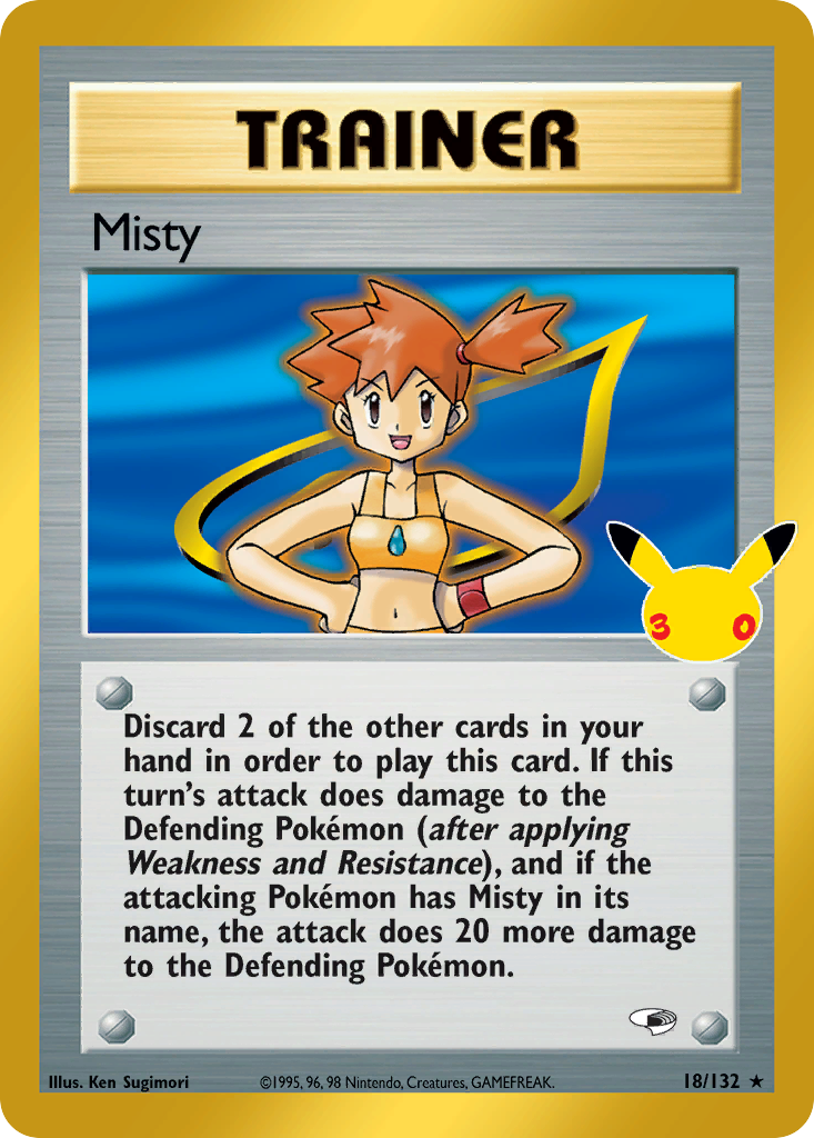 Pokemon TCG Misty (Gym Heroes 18/132) - 30th Celebration Classic Collection