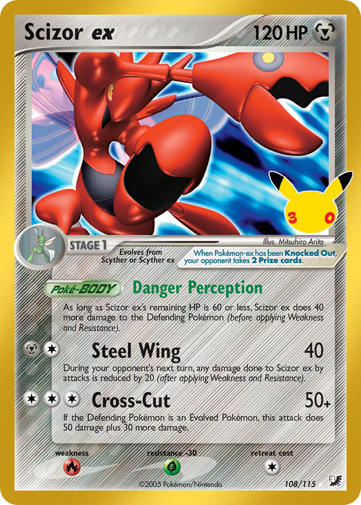 Pokemon TCG Scizor ex (EX Unseen Forces 108/115) - 30th Celebration Classic Collection