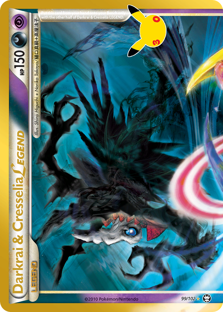 Pokemon TCG Darkrai &amp; Cresselia LEGEND (Top) (Triumphant 99/102) - 30th Celebration Classic Collection