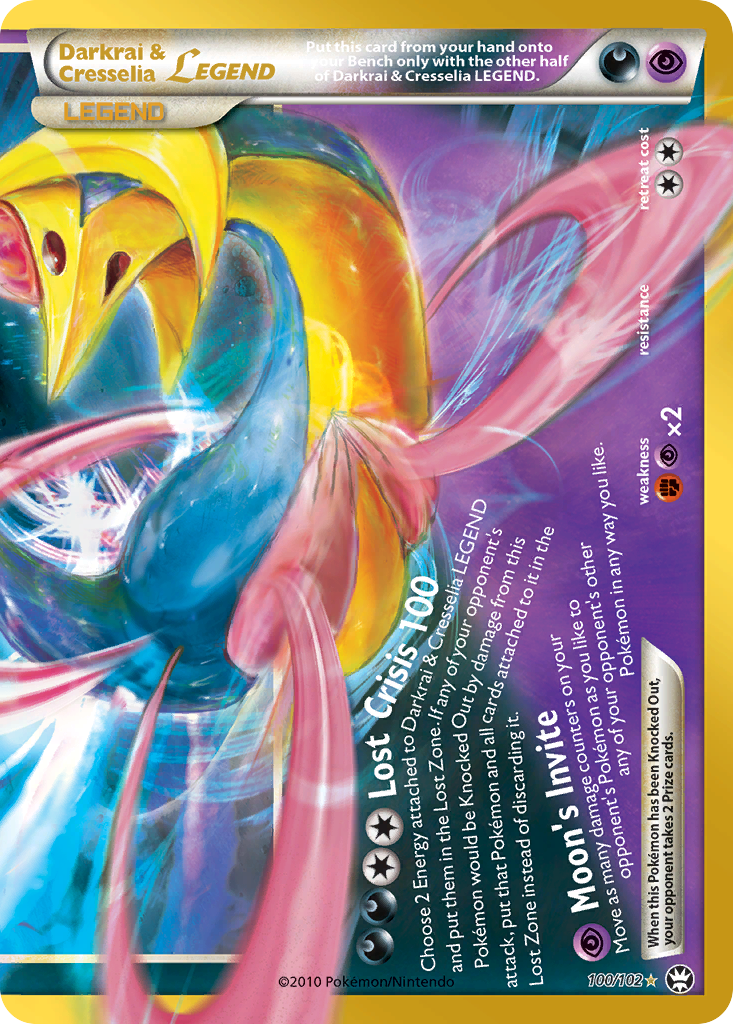 Pokemon TCG Darkrai &amp; Cresselia LEGEND (Bottom) (Triumphant 100/102) - 30th Celebration Classic Collection