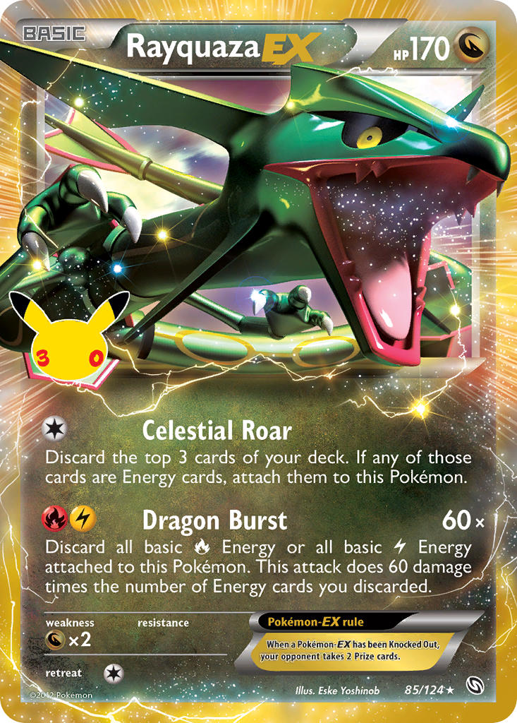 Pokemon TCG Rayquaza EX (Dragons Exalted 85/124) - 30th Celebration Classic Collection