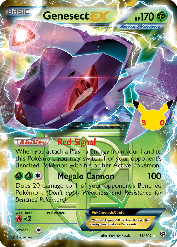 Pokemon TCG Genesect EX (Plasma Blast 11/101) - 30th Celebration Classic Collection