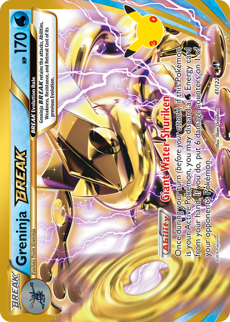 Pokemon TCG Greninja BREAK (BREAKpoint 41/122) - 30th Celebration Classic Collection