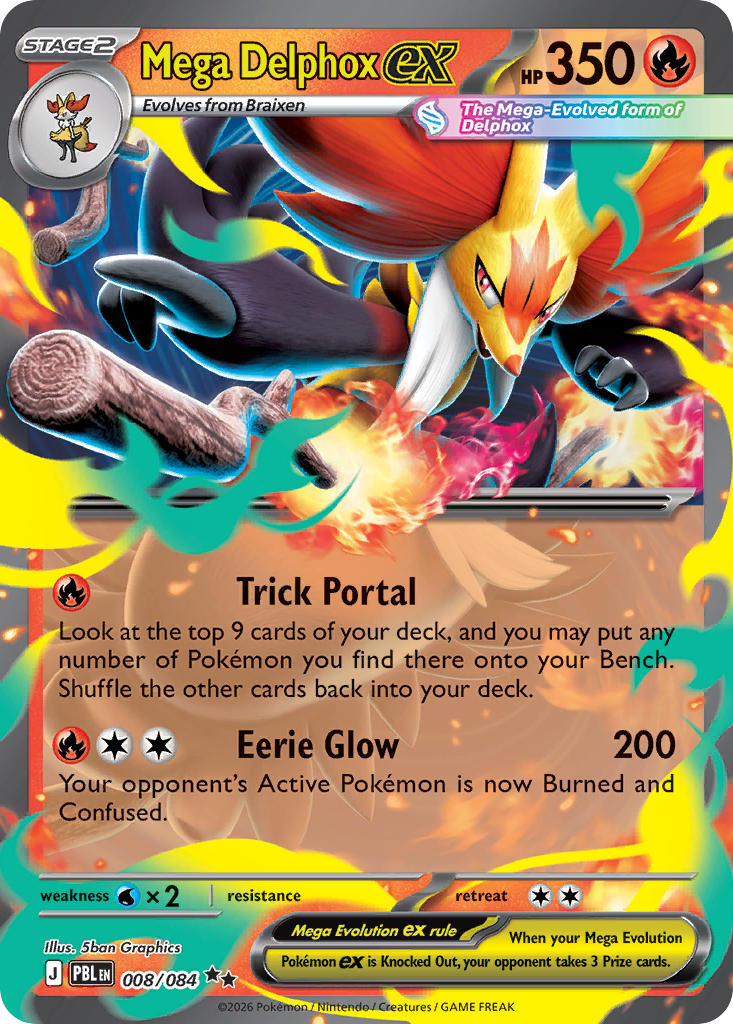 Mega Delphox ex 008/084 - Pitch Black