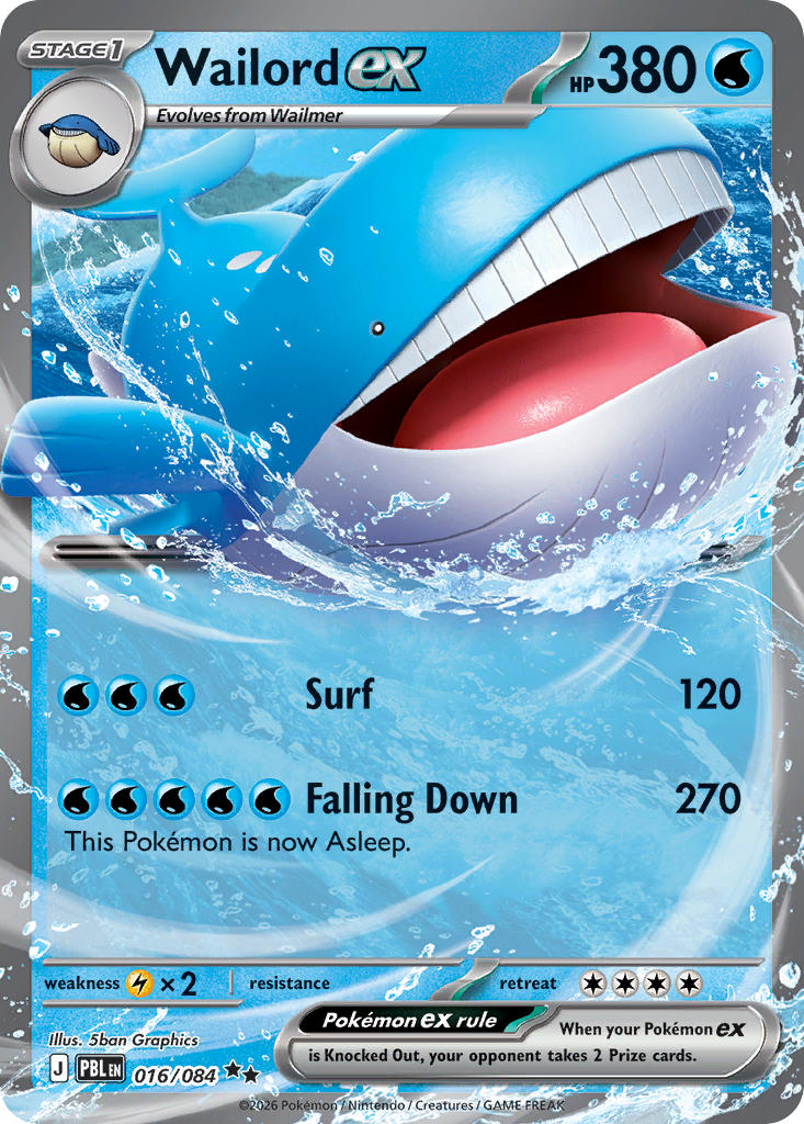 Wailord ex 016/084 - Pitch Black