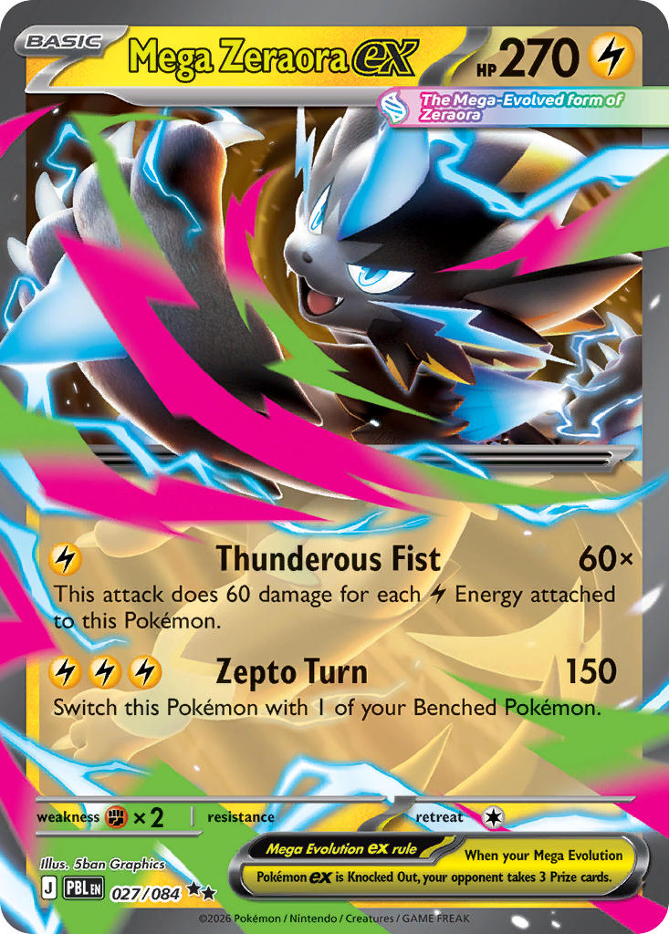 Mega Zeraora ex 027/084 - Pitch Black