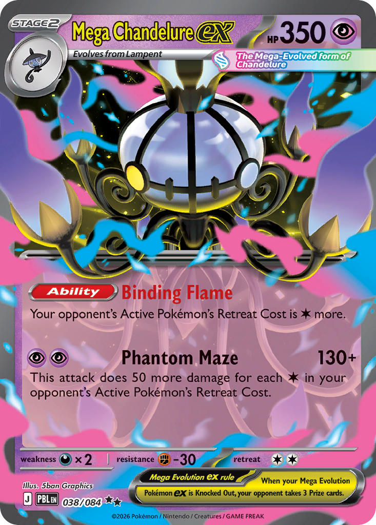 Mega Chandelure ex 038/084 - Pitch Black