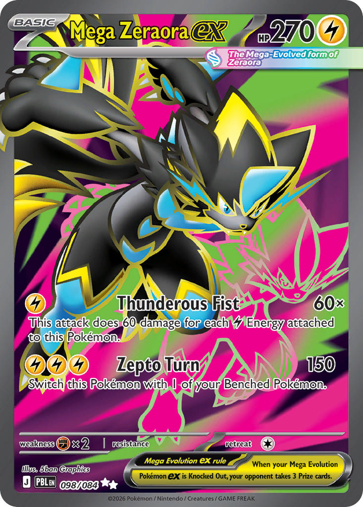Mega Zeraora ex 098/084 - Pitch Black