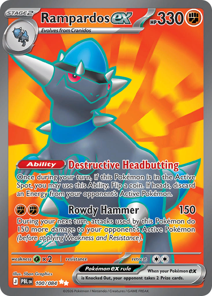 Rampardos ex 100/084 - Pitch Black