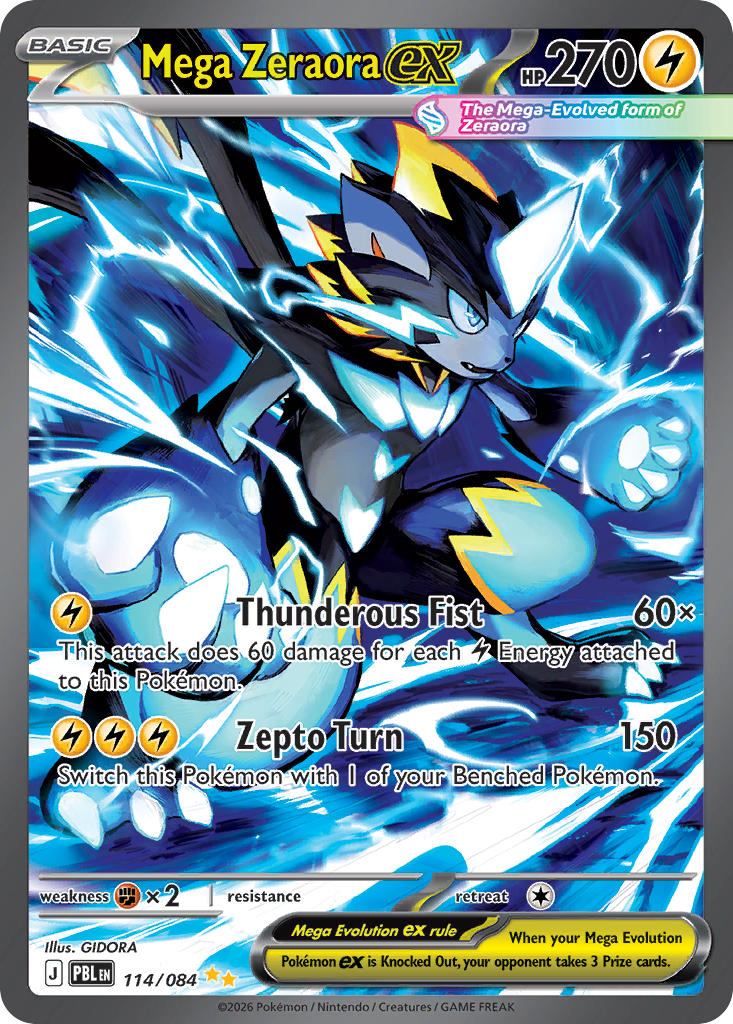 Mega Zeraora ex 114/084 - Pitch Black
