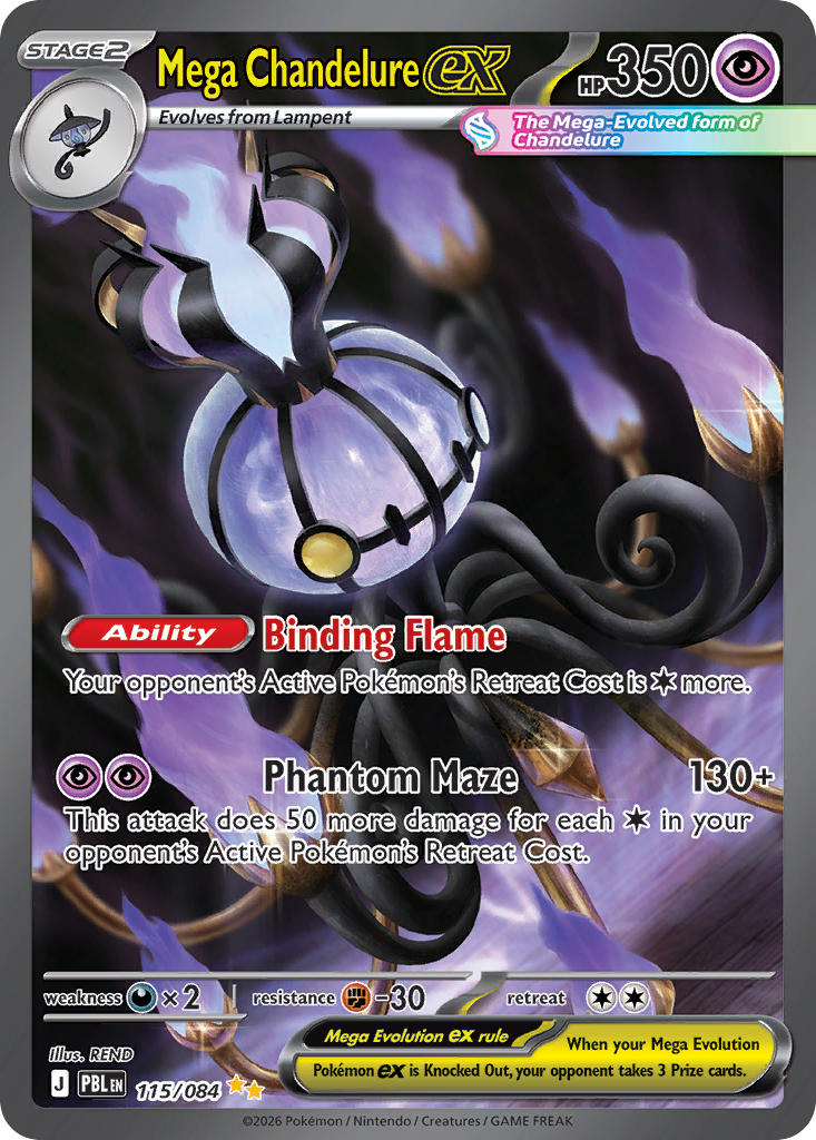 Mega Chandelure ex 115/084 - Pitch Black