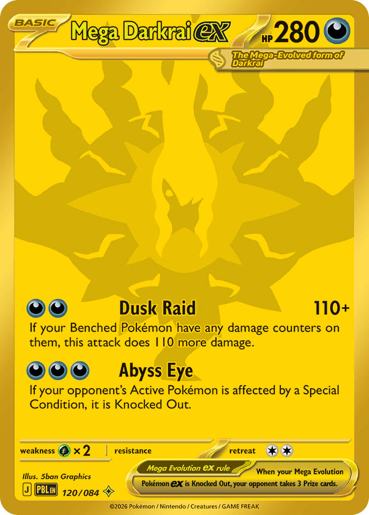 Mega Darkrai ex 120/084 - Pitch Black