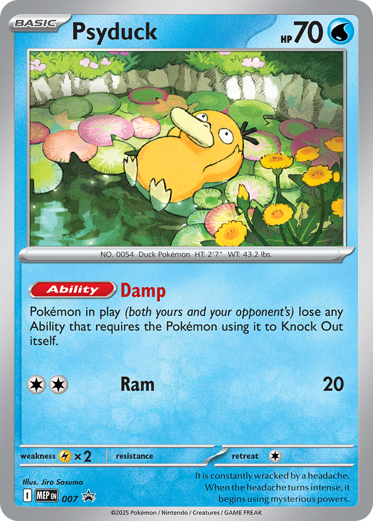 Pokemon TCG Psyduck 007 - Mega Evolution Promos