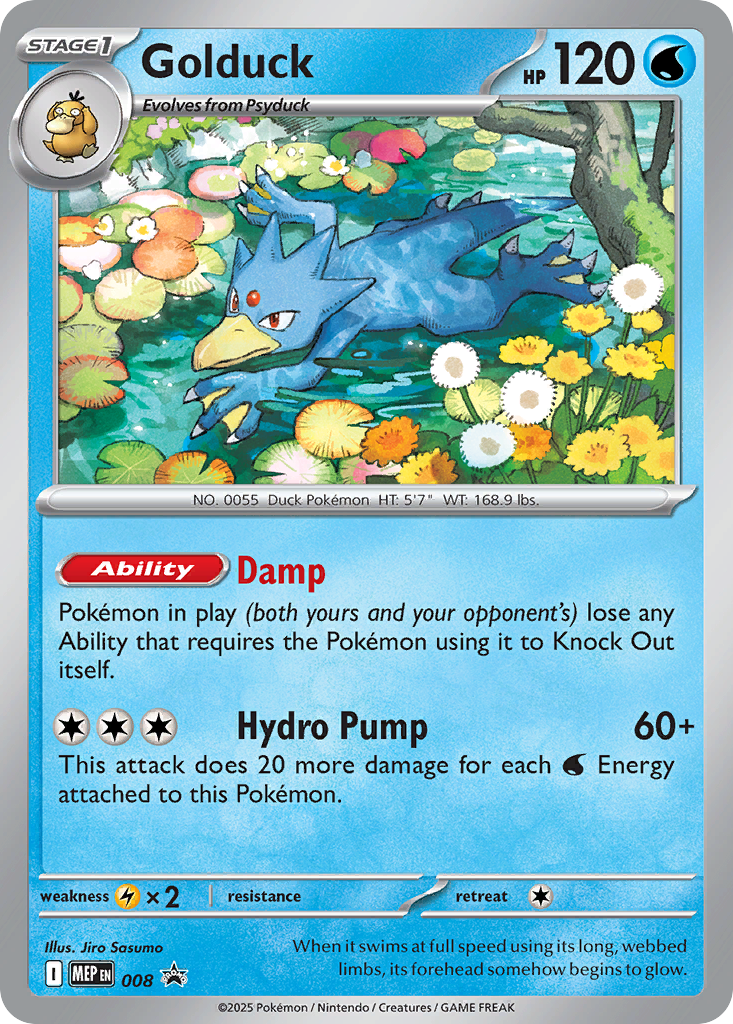 Pokemon TCG Golduck 008 - Mega Evolution Promos