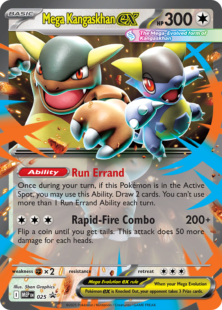 Pokemon TCG Mega Kangaskhan ex 025 - Mega Evolution Promos
