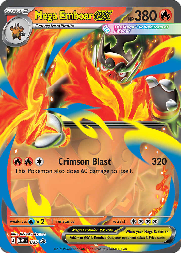 Pokemon TCG Mega Emboar ex 035 - Mega Evolution Promos