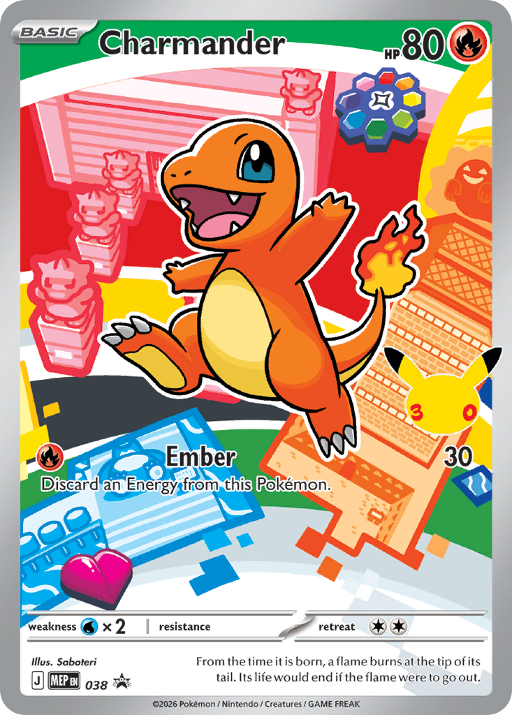 Pokemon TCG Charmander 038 - Mega Evolution Promos