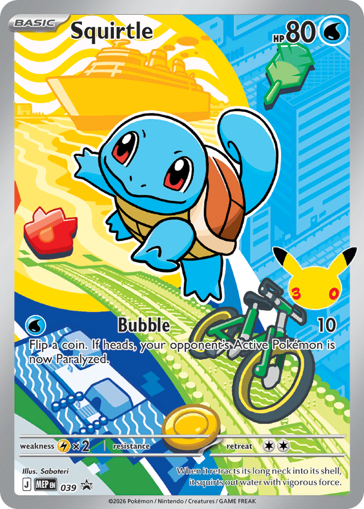 Pokemon TCG Squirtle 039 - Mega Evolution Promos