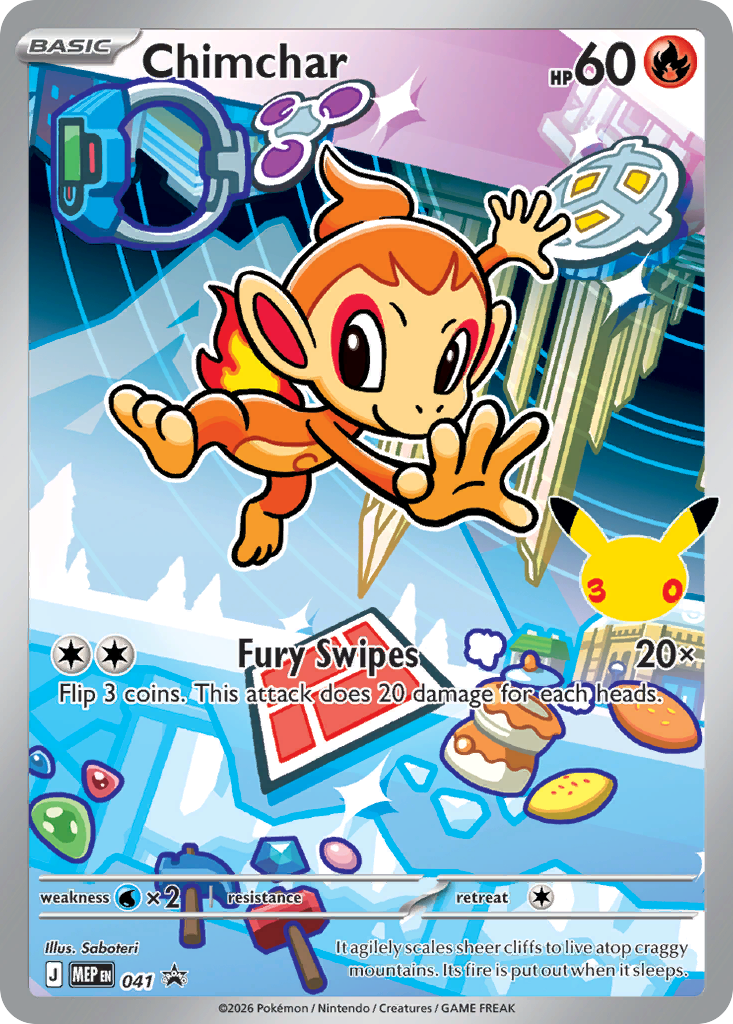 Pokemon TCG Chimchar 041 - Mega Evolution Promos