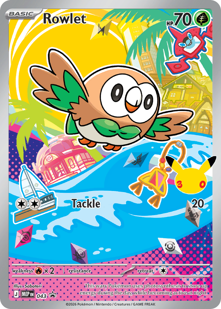 Pokemon TCG Rowlet 043 - Mega Evolution Promos