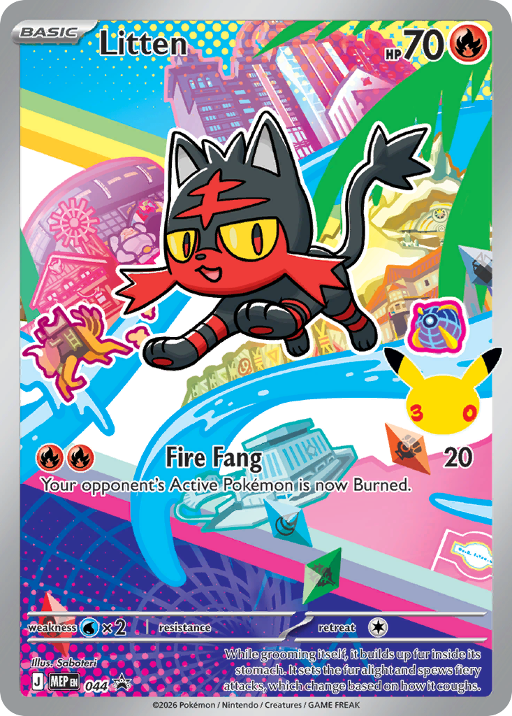 Pokemon TCG Litten 044 - Mega Evolution Promos