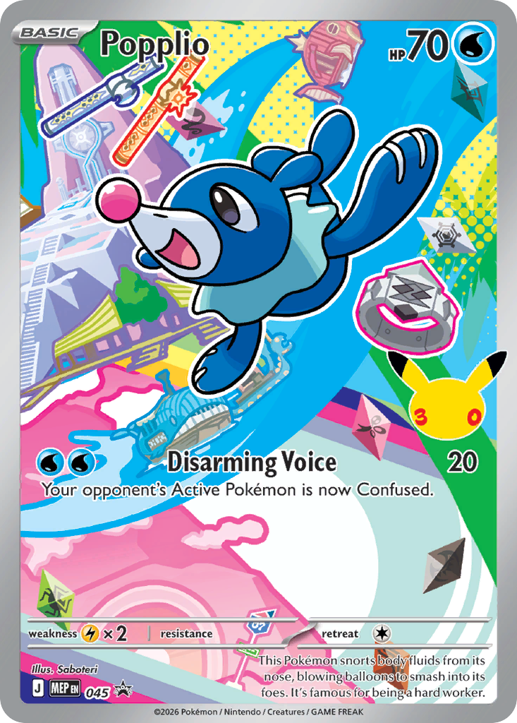 Pokemon TCG Popplio 045 - Mega Evolution Promos
