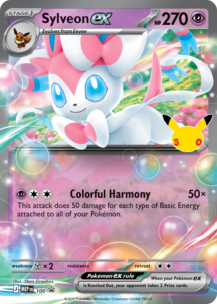Pokemon TCG Sylveon ex 100 - Mega Evolution Promos