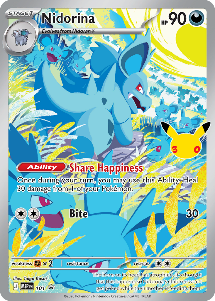 Pokemon TCG Nidorina 101 - Mega Evolution Promos