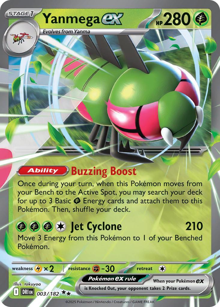 Yanmega ex 003/182 Destined Rivals Pokémon card | Pokebundles Ireland