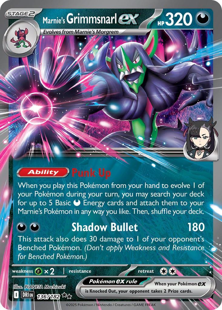 Marnie's Grimmsnarl ex 136/182 Destined Rivals Pokémon card | Pokebundles Ireland