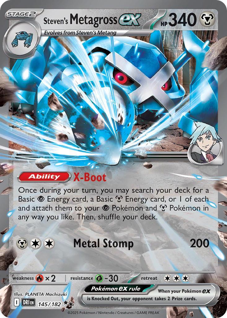Steven's Metagross ex 145/182 Destined Rivals Pokémon card | Pokebundles Ireland