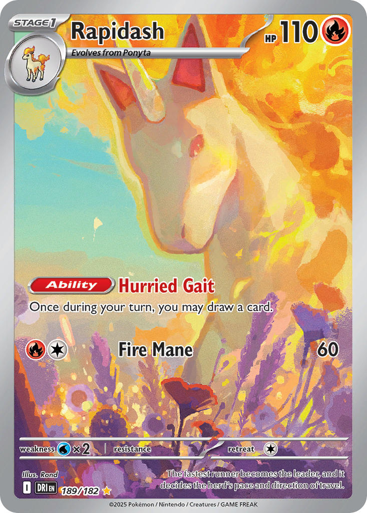 Pokemon TCG Rapidash 189/182 - Destined Rivals