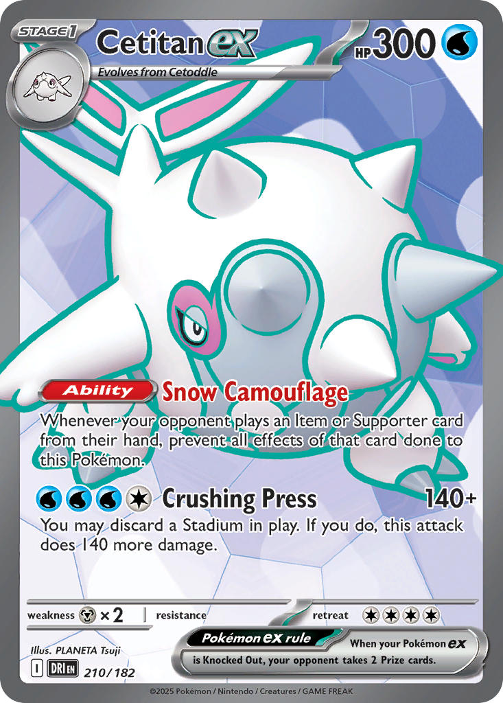 Pokemon TCG Cetitan ex 210/182 - Destined Rivals