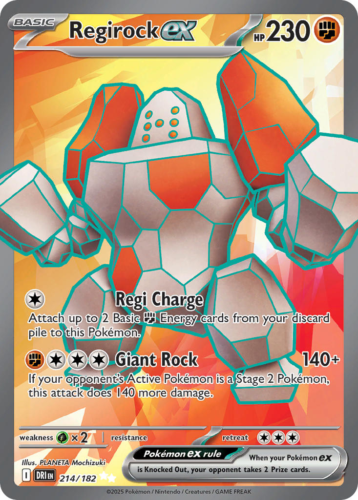 Pokemon TCG Regirock ex 214/182 - Destined Rivals