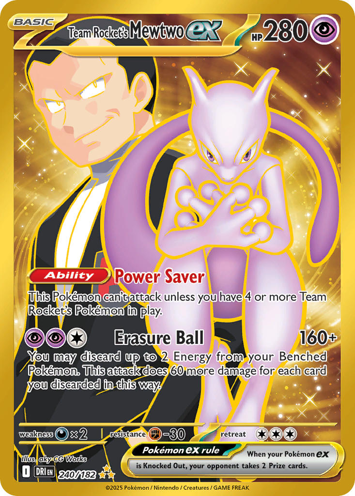 Pokemon TCG Team Rocket's Mewtwo 240/182 - Destined Rivals