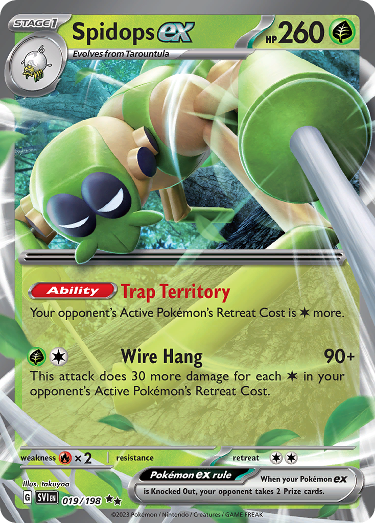 Spidops ex 019/198 Scarlet &amp; Violet Pokémon card | Pokebundles Ireland