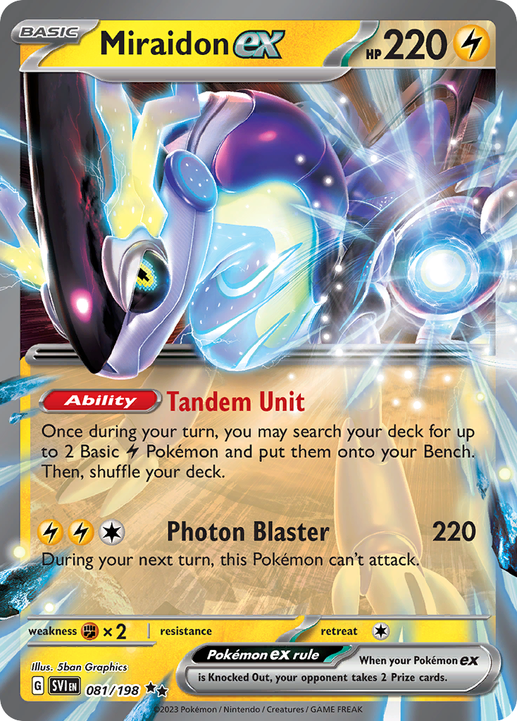 Miraidon ex 081/198 Scarlet &amp; Violet Pokémon card | Pokebundles Ireland